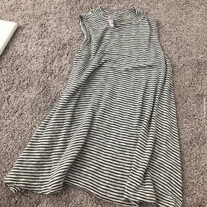 striped long flowy shirt